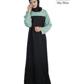 MyBatua Black Rayon Islamic Wear Arabian Dailywear Muslim Long Abaya With Hijab