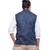 Abhivani blue color chinese collar waistcoat & shirt for men
