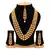 Quail Kundan Pearl Golden Necklace Set For Women With Earrings & Maang Tika