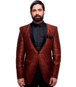 Abhivani RUST color SHAWL COLLAR Jacket & Shirt for men