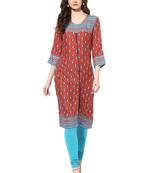 Multicolor rayon kurtas-and-kurtis