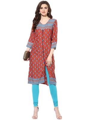 Multicolor rayon kurtas-and-kurtis 4