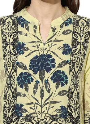 Yellow cotton kurtas-and-kurtis 5