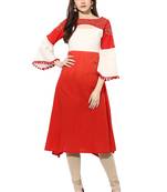 Red cotton kurtas-and-kurtis