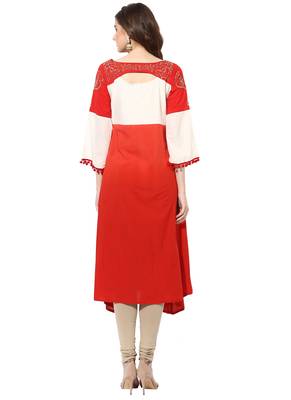Red cotton kurtas-and-kurtis 2