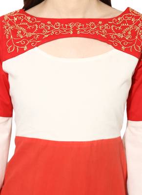 Red cotton kurtas-and-kurtis 5