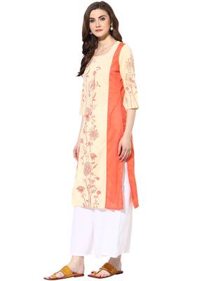 Cream rayon kurtas-and-kurtis 3