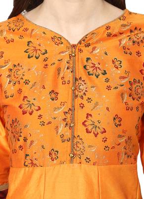 Orange cotton poly kurtas-and-kurtis 5