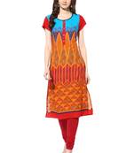 Multicolor rayon kurtas-and-kurtis