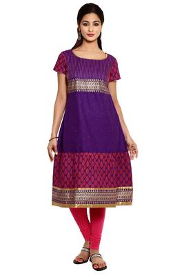Violet cotton kurtas-and-kurtis 1