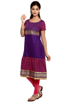 Violet cotton kurtas-and-kurtis 3