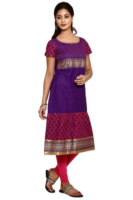 Violet cotton kurtas-and-kurtis 4