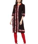 Brown rayon kurtas-and-kurtis