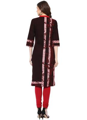Brown rayon kurtas-and-kurtis 2