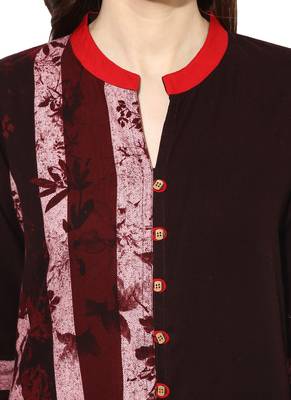 Brown rayon kurtas-and-kurtis 5
