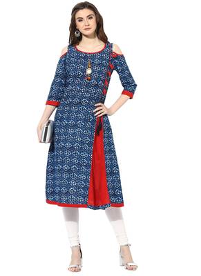 Indigo cotton kurtas-and-kurtis 4
