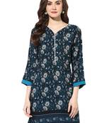 Black rayon short-kurtis
