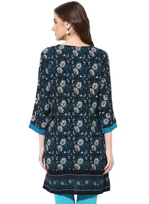 Black rayon short-kurtis 3
