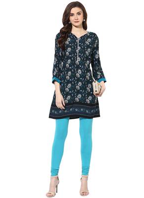Black rayon short-kurtis 4