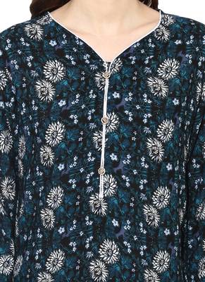 Black rayon short-kurtis 5