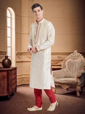 Maroon Art Silk Silk Blend Kurta Pajama 2