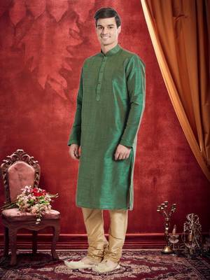 Indian Poshakh Gold Art Silk Silk Blend Kurta Pajama 2