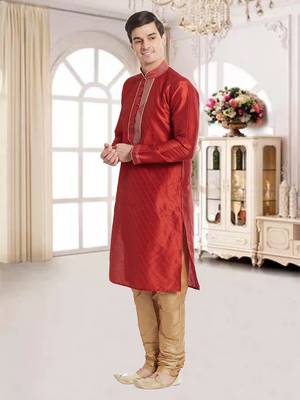 Indian Poshakh Gold Art Silk Silk Blend Kurta Pajama 2