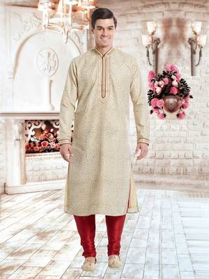 Indian Poshakh Maroon Art Silk Silk Blend Kurta Pajama 1