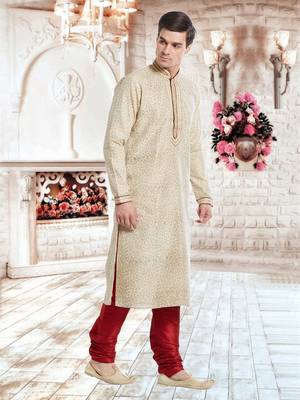 Indian Poshakh Maroon Art Silk Silk Blend Kurta Pajama 2