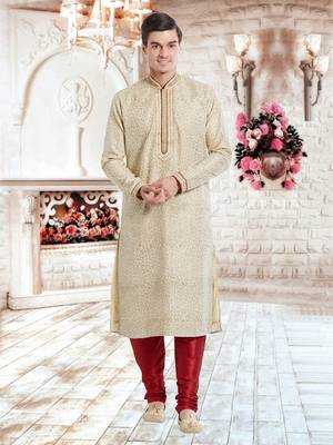 Indian Poshakh Maroon Art Silk Silk Blend Kurta Pajama 3