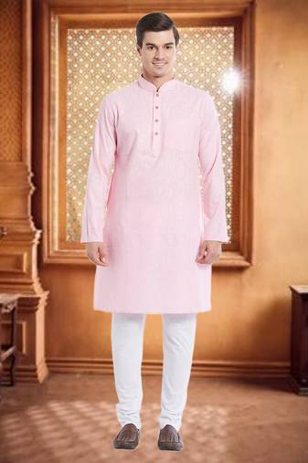 Indian Poshakh White Cotton Cotton  Kurta Pajama