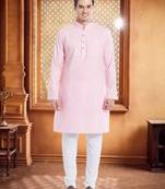 White Cotton Cotton  Kurta Pajama