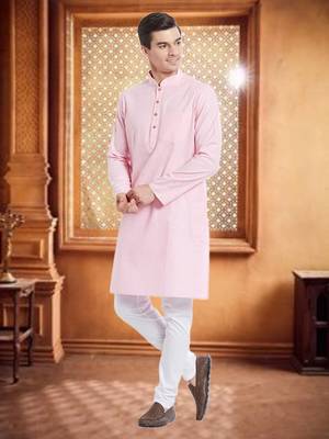 White Cotton Cotton  Kurta Pajama 2