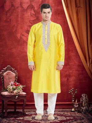 Indian Poshakh White Art Silk Silk Blend Kurta Pajama 1