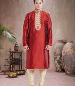 Antique Art Silk Tufeeta Kurta Pajama