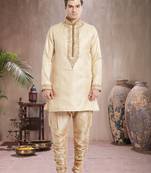 Indian Poshakh Antique Art Silk Brocket Kurta Pajama