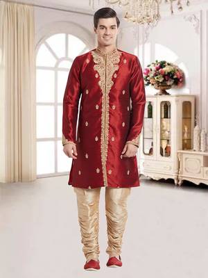 Antique Art Silk Silk Blend Kurta Pajama 1