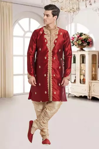 Antique Art Silk Silk Blend Kurta Pajama