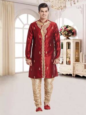 Antique Art Silk Silk Blend Kurta Pajama 1