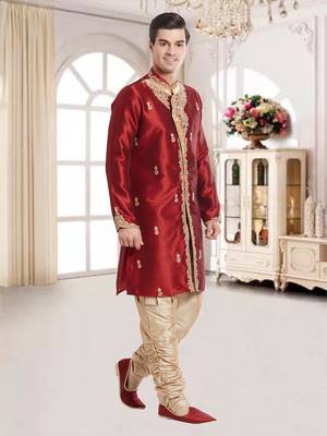 Antique Art Silk Silk Blend Kurta Pajama 3