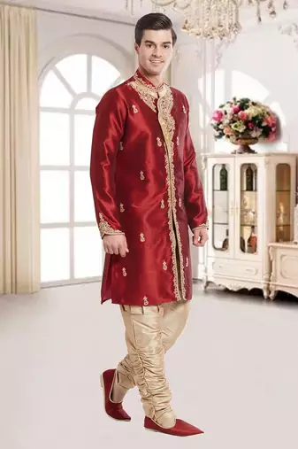 Antique Art Silk Silk Blend Kurta Pajama