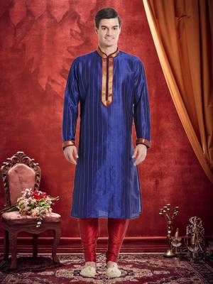 Indian Poshakh Maroon Art Silk Silk Blend Kurta Pajama 1