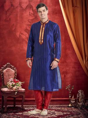 Indian Poshakh Maroon Art Silk Silk Blend Kurta Pajama 2
