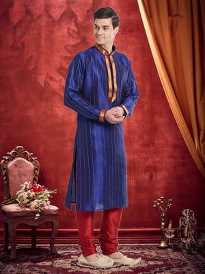 Indian Poshakh Maroon Art Silk Silk Blend Kurta Pajama 3