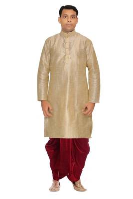 Multicolor Silk Ethnic Indian Traditional Mens Festive Wear Dhoti Kurta 1