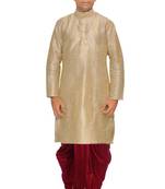 Multicolor Silk Ethnic Indian Traditional Mens Festive Wear Dhoti Kurta
