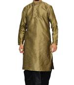Copper Silk Ethnic Indian Traditional Mens Festive Wear Dhoti Kurta