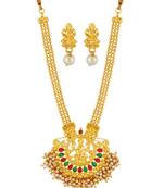 ELAKSHI Gold  PLATED  ALLOY NECKLASH SET WITH MACHHING ERRING