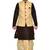 Gold Silk Ethnic Indian Traditional Mens Festive Wear Dhoti Kurta with Waistcoat
