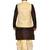 Gold Silk Ethnic Indian Traditional Mens Festive Wear Dhoti Kurta with Waistcoat
